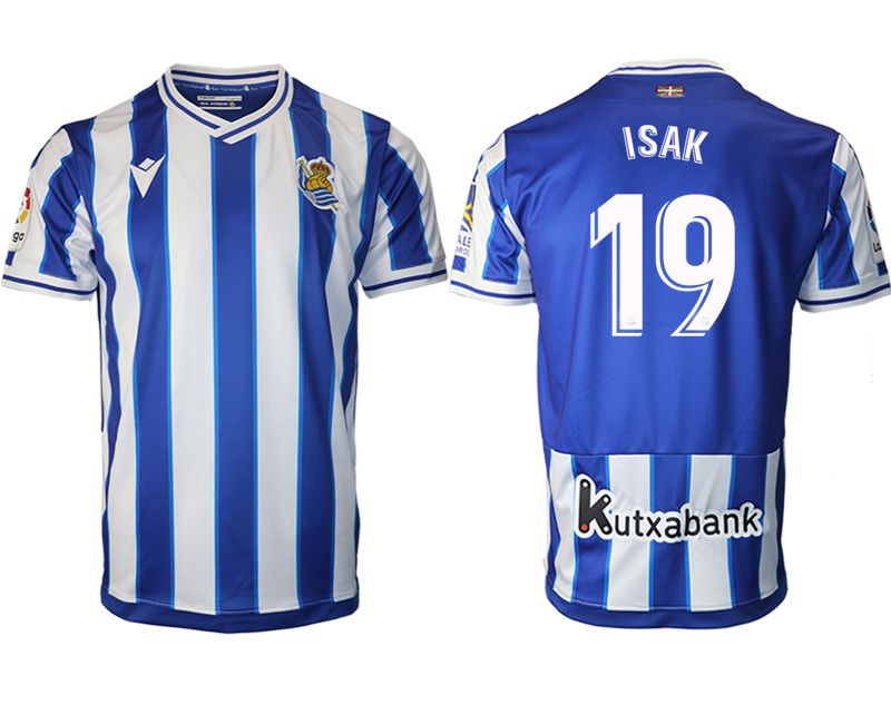Men 2020-2021 club Real Sociedad home aaa version #19 blue Soccer Jerseys